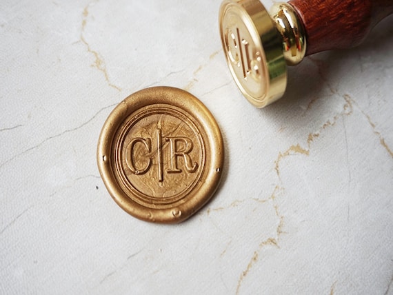 Personalized 2 Initials Monogram Wax Seal Stamp ,Custom wedding stamp,Your  Art Work ,Logo L59