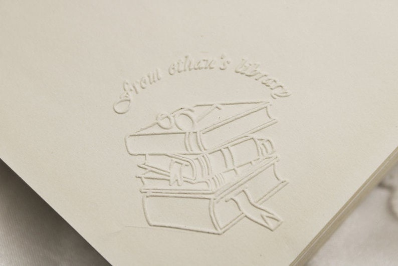 Personal Library Embosser Custom Library Book Stamp Hand Hold Embosser, Custom Library Embosser Stamp Personal Book Embossing Stamp image 6