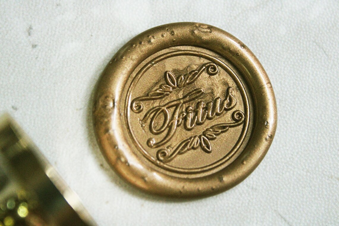 Personalized Name Wax Seal Stamp / Custom Script Font Wax Seal Etsy