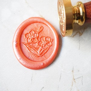 Forget Me Not Flower Wax Seal Stamp Flower Wedding Invitation Seals Party Gift Box C71