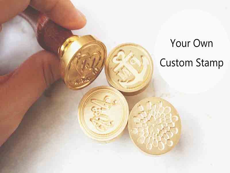 YGHM Fine Leaf Wax Seal Stamp Kit - Brass Head & Rosewood