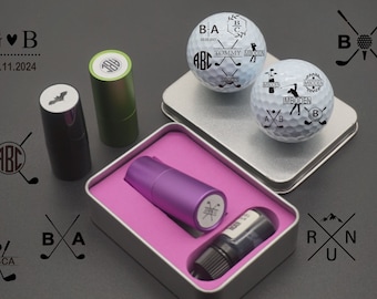Sello de pelota de golf con tinta permanente e impermeable, sello personalizado para pelota de golf, sello de golf personalizado, regalo para el Día del Padre, regalo para golfistas