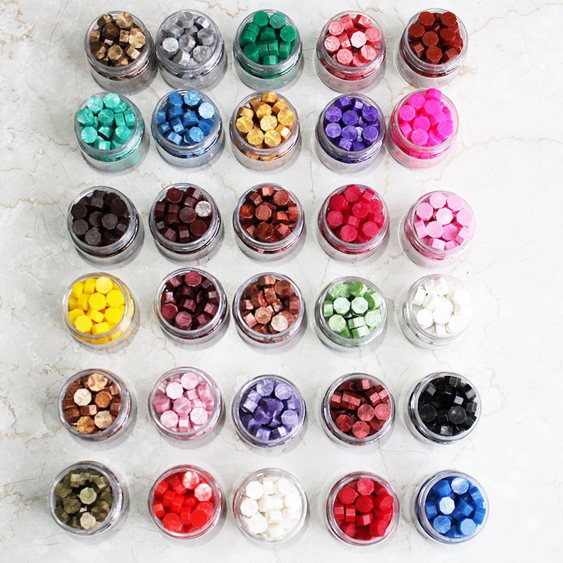 30 Colors Collection Sealing Wax Beads Wax Seal Beads 50 Etsy