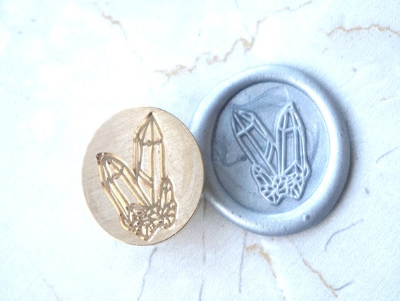 Crystal Stone Metal Stamp /crystal Geometric Wax Sealing Kit