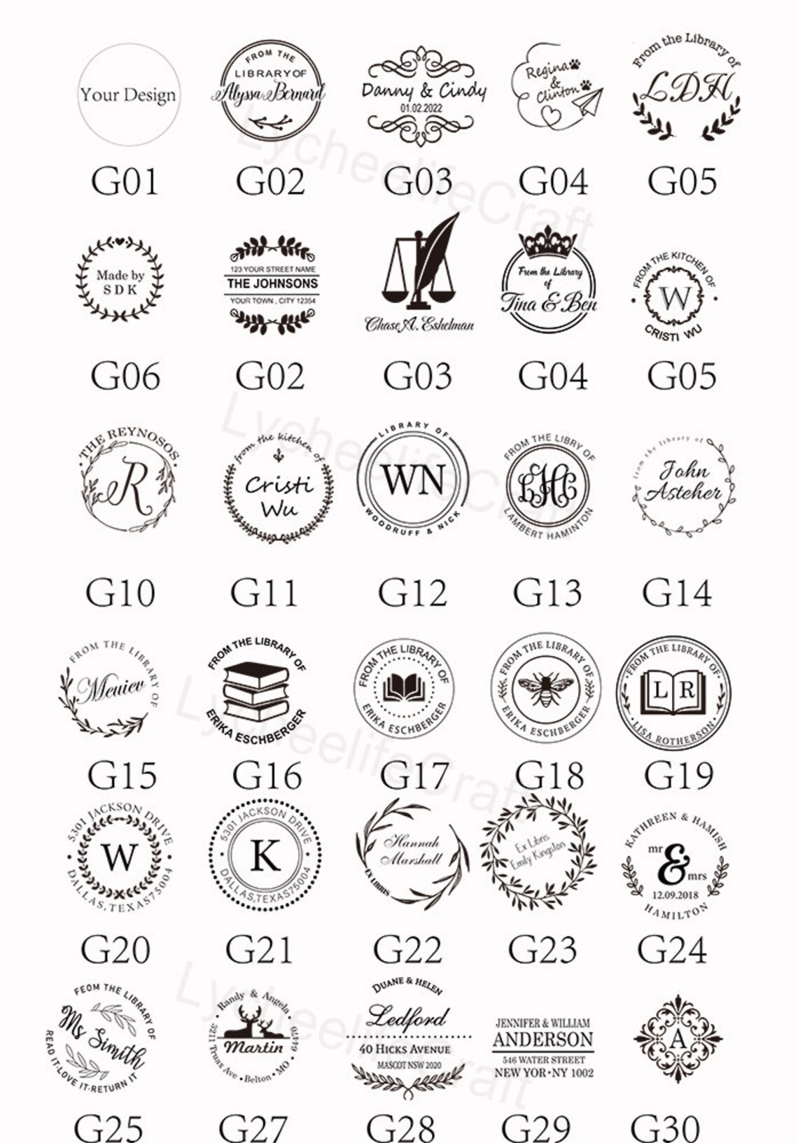 Custom Wedding Embosser Embossing Stamp Embsoser Monogram Etsy