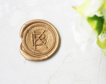 Personalized monogram wax seal stamp/Custom wedding initials seals/Wedding Invitation Letter Metal Stamp L124