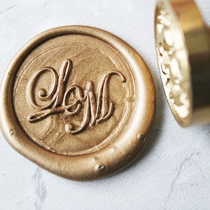 Police de caractères personnalisée Initlals Wax Seal Stamp - Écriture manuscrite Wax Seal Stamp - Wedding Wax Seals Stamp - Wax Seal Kit L142