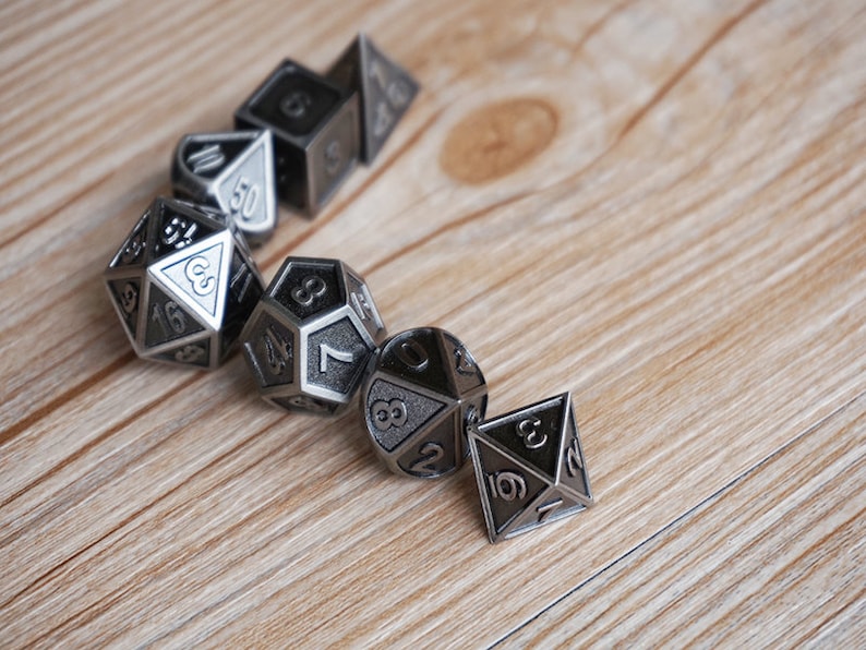 D&D Dicepolyhedral Dice Setrpg Diceset of 7 Dice Ancient Etsy
