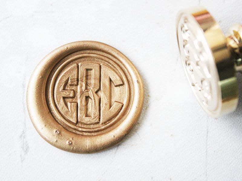 French 1 Square Initial Wax Seal Stamp. –
