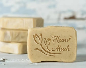 Timbre de savon de tulipe, timbre de savon de fleurs, timbre de savon acrylique, timbre de savon naturel fait à la main, cadeau de mariage