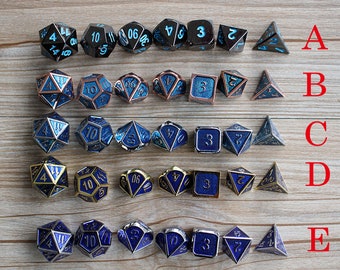 Dés rotatifs en métal à 6 faces pour jeu de société de jeu de rôle DND Dés rotatifs en métal à 6 faces pour jeu de société de jeu de rôle DND