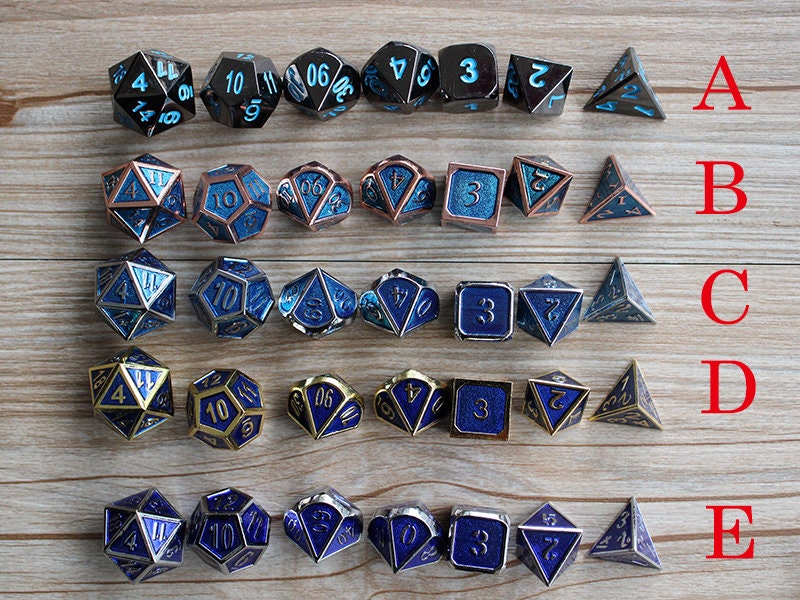 SIQUK 7 Pièces Jeu de Dés DND Dés Polyédriques Résine Dés