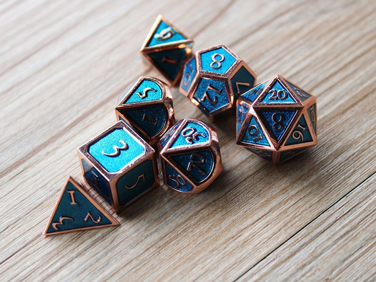 DiceSolid Metal Dice Setdnd dicePolyhedral Dice SetFor Etsy