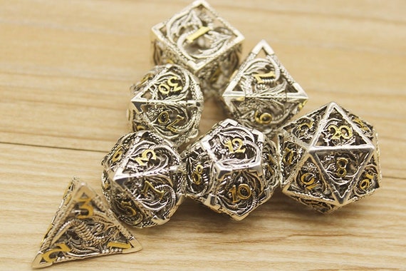 DND ダイスセット メタルダイス ダンジョンズアンドドラゴンズ ダイス ギフト 多面体ダイスセット D&D ロールプレイングダイス D 並行輸入