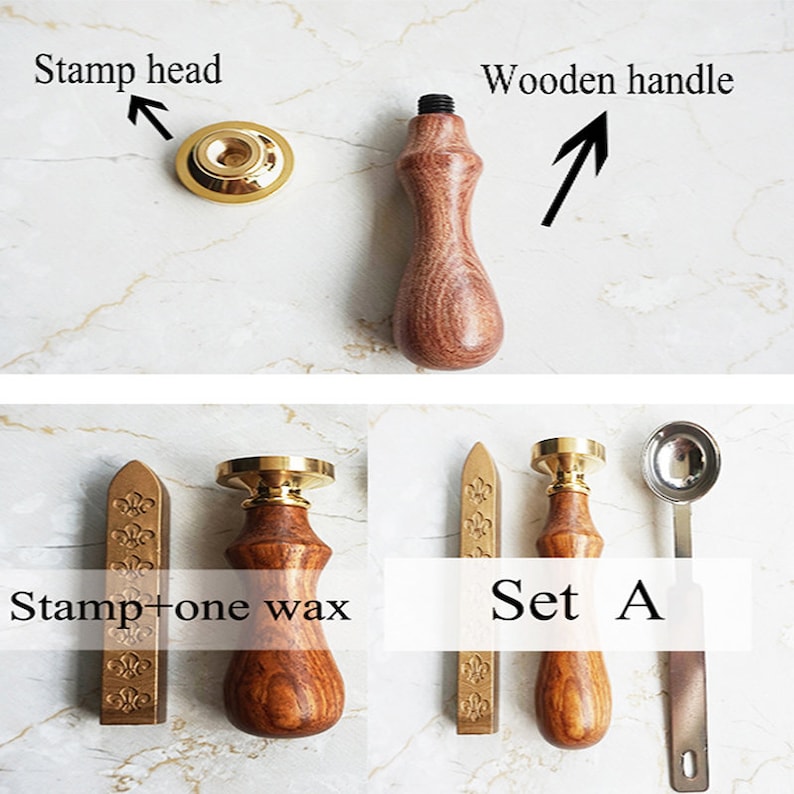 Custom Initials Wax Seal Stamp with Olive Leaves Wedding Seal Stamp Personalized Invitation seal stamp L03