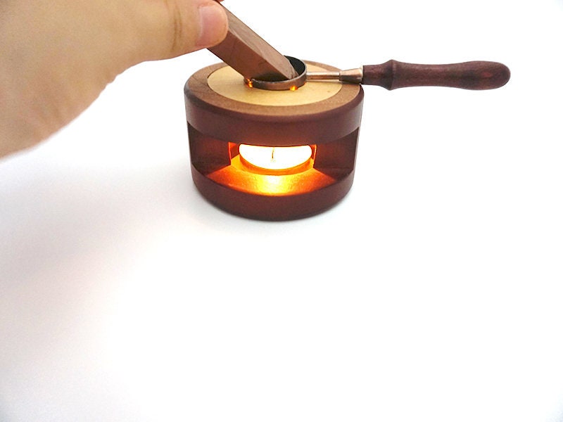 Wax Melting Metal Spoon With Wooden Handle, Wax Seal Spoon, Wax