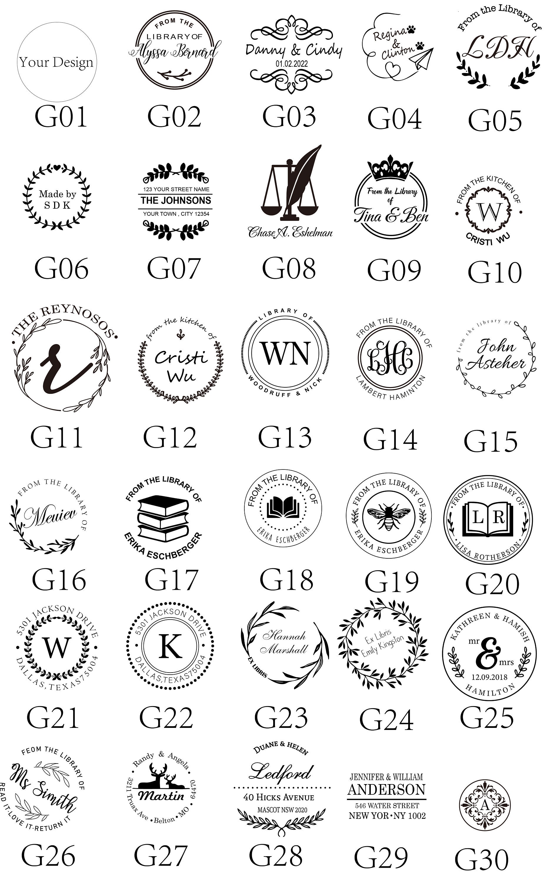 Custom Embosser Stampwedding Embossercustom Monogram Etsy