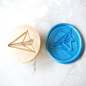 Paper Airplane wax seal stamp KIT ,Party Invitation Sealing Stamp Airplane,wedding invitation seal C57 image 2