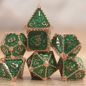 d&d-Polyhedral dice set-DnD dice set-D20-rpg Dice-Set of Dice   dungeons and dragons Dice-DnD dice-Stunning dice set-Metal Dice