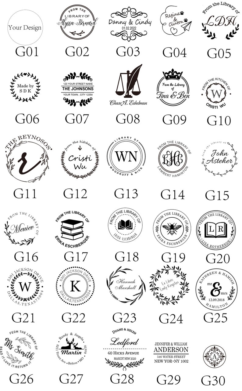 Custom Monogram Embosser Monogram Embosser Custom Embosser Etsy