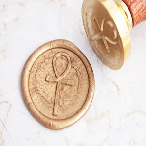 Ankh Wax Seal Stamp ,Egyptian Ankh Key Sealing Stamp Wedding Invitation Wax Seal Kit C139
