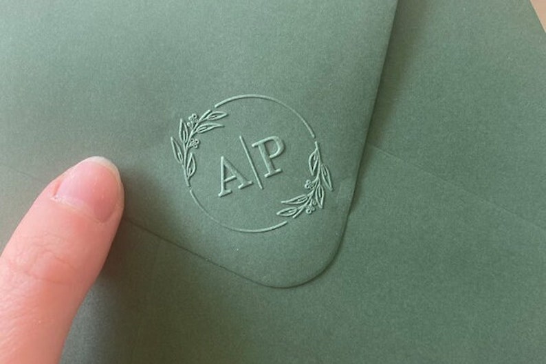 Initials Embosser Stamp Date Embosser Wedding Embossing Etsy Australia
