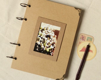 56 pages Scrapbook Album/ Wedding photo Album/ Wedding Guest Book/A4 Kraft Ring Binder Photo Album