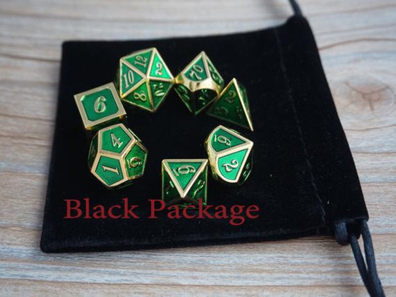 Jeu De Dés En Métal Polyédrique Haxtec Antique - 7 Dés D&D Avec Sac Cuir - Pour Donjons Et Dragons RPG