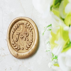 Custom Monogram /Custom wedding wax seal  stamp/ Initial Seal Stamp  Wedding Favors Stamp,Personalized Wreath Sealing  stamps L240