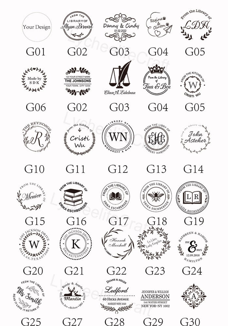 Personal Library Embosser Custom Library Book Stamp Hand Etsy