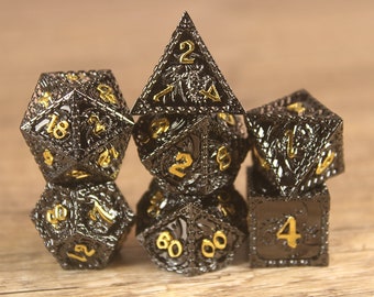 Dnd Würfel | Dnd Würfel Set | Hohles Metall Würfel Set | Dungeons and Dragons Metall Würfel Set für Rollenspiel Würfel | mtg Würfel | Würfel als Geschenk