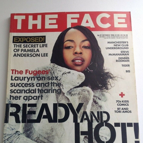 The Face Magazine | Oct 96 | Lauryn Hill | The Fugees | Pamela Anderson, Dennis Rodman | Manchester United | Football, Fashion, Lifestyle