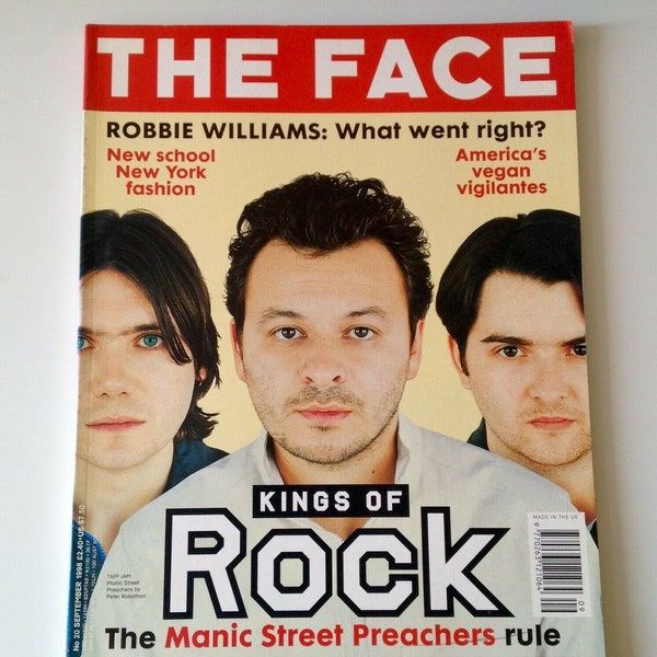 The Face Magazine / Sept 98 / Manic Street Preachers / Robbie Williams, Ben Affleck / New York Fashion / Studio 54 / Fashion & Lifestyle