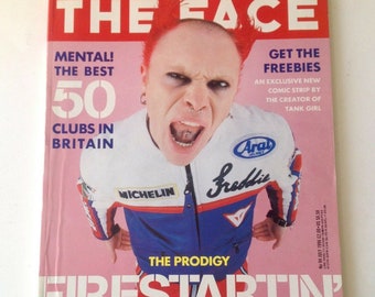 The Face Magazine | July 96 | Keith Flint, The Prodigy | Fashion, Mario Testino | Curtis Mayfield | Electronic, Johnny Marr, Bernard Sumner