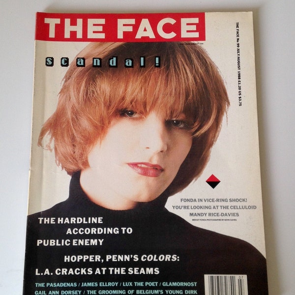 The Face Magazine | July/Aug 1988 | Bridget Fonda | Public Enemy, James Ellroy, Gail Ann Dorsey, Public Enemy, The Pasadenas | Rare Vintage