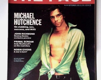 The Face Magazine | Sept 91 | Michael Hutchence, INXS | Primal Scream, Wesley Snipes, St Etienne | 90s Music, 90s Fashion, Rare Vintage