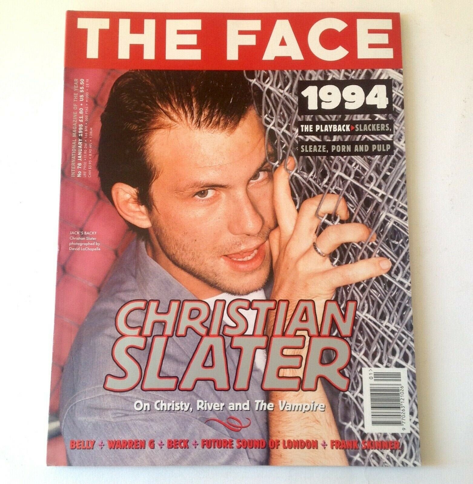 The Face Magazine Jan 95 Christian Slater Beck Warren Etsy Ireland