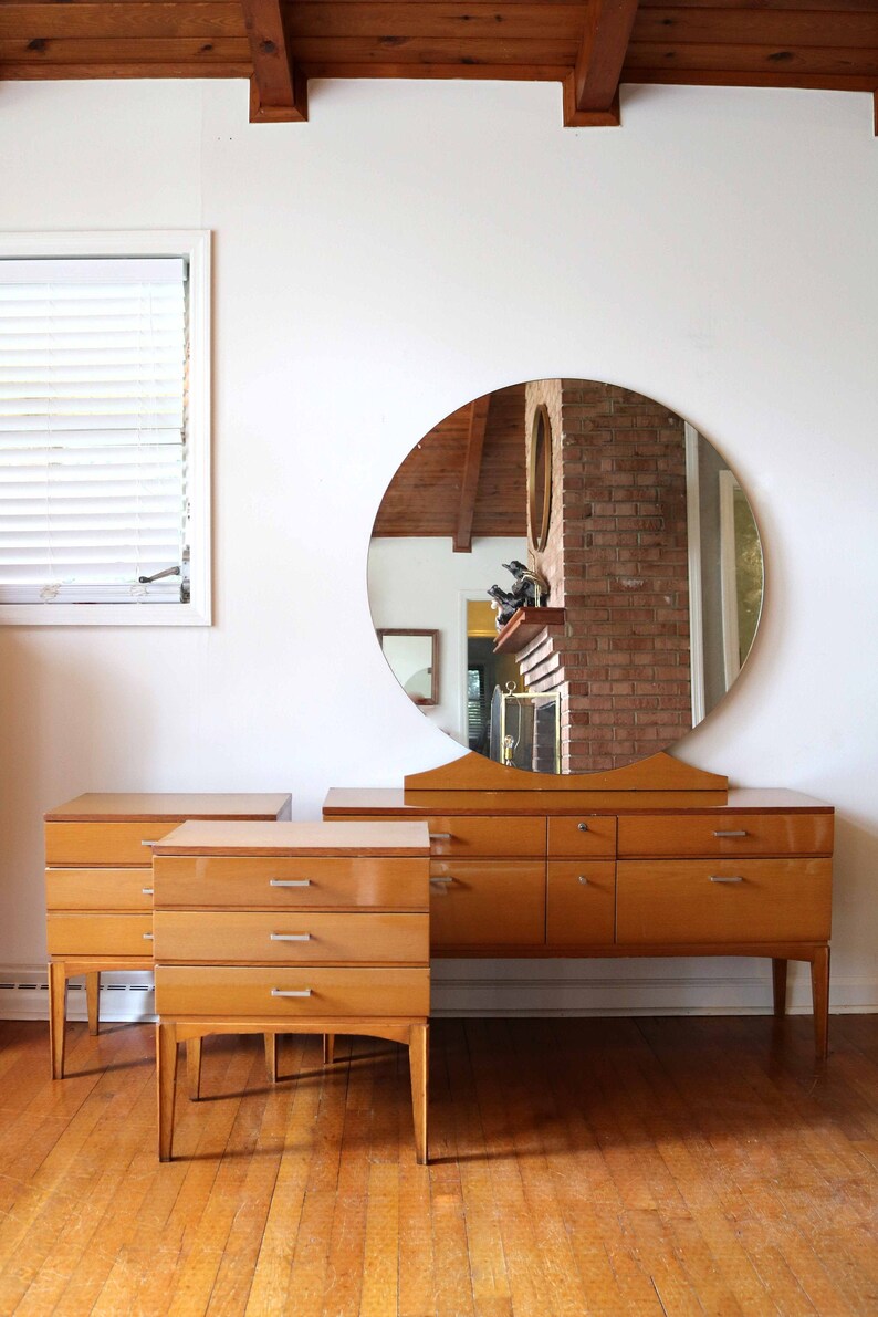 Rare Vintage 1950 S German Bedroom Vanity And Dresser Set