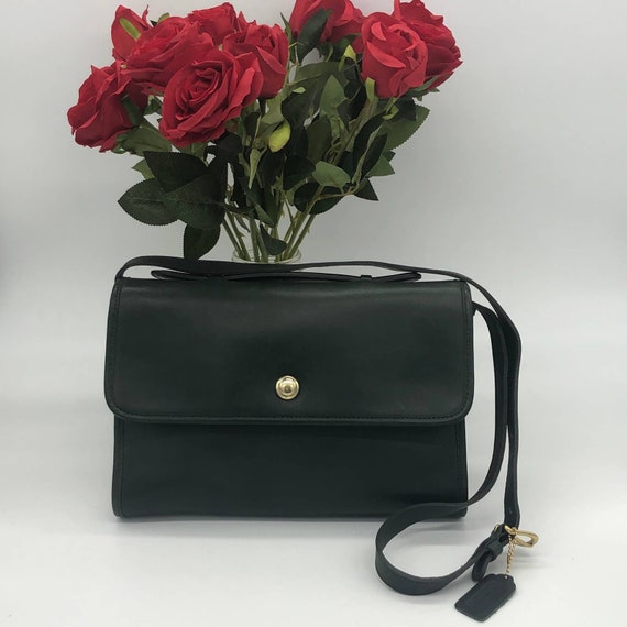 Vintage Coach Avenue Bag #9886 Forest Green USA 9… - image 1