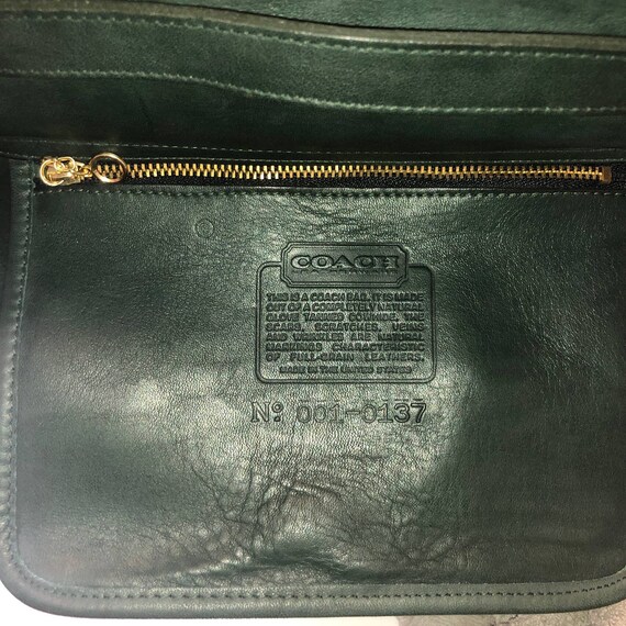 Vintage Coach Avenue Bag #9886 Forest Green USA 9… - image 8