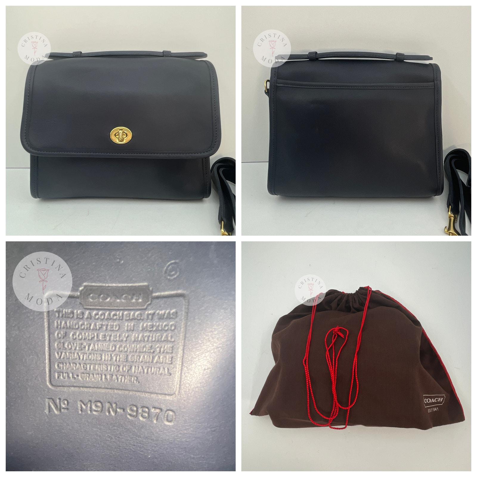 COACH Willis Bag 9870 Navy USA Vintage