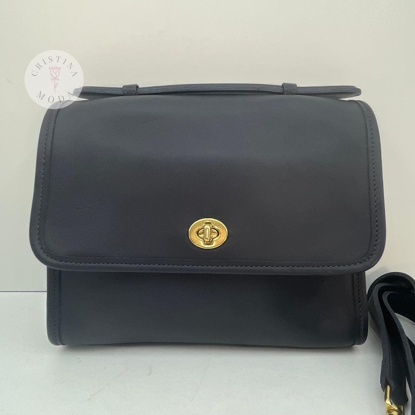 COACH Willis Bag 9870 Navy USA Vintage