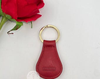 NWT Camel Vintage Coach Classic Leather Key Fob 7210 - Etsy