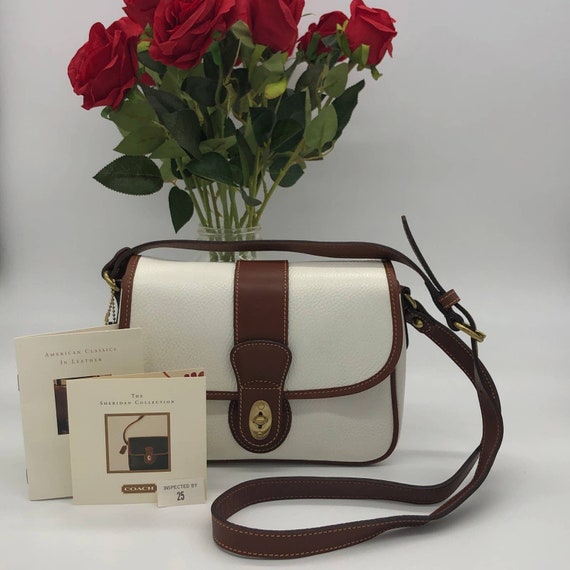 Vintage Coach Sheridan Mayfield Bag 4224 White Tan 1994 Etsy Canada