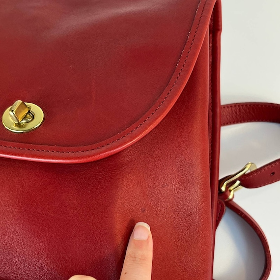 NEW Vintage Coach Large Daypack Backpack 9791 Red US… Gem