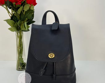 Vintage Coach Large Daypack Backpack 9791 Navy 1998 Costa