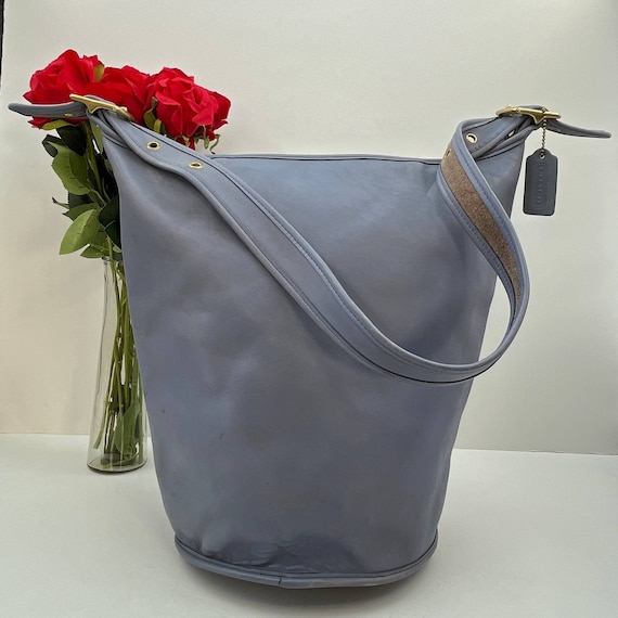 Vintage Coach XL Duffle Sac Feed Bag #9085 Periwi… - image 1