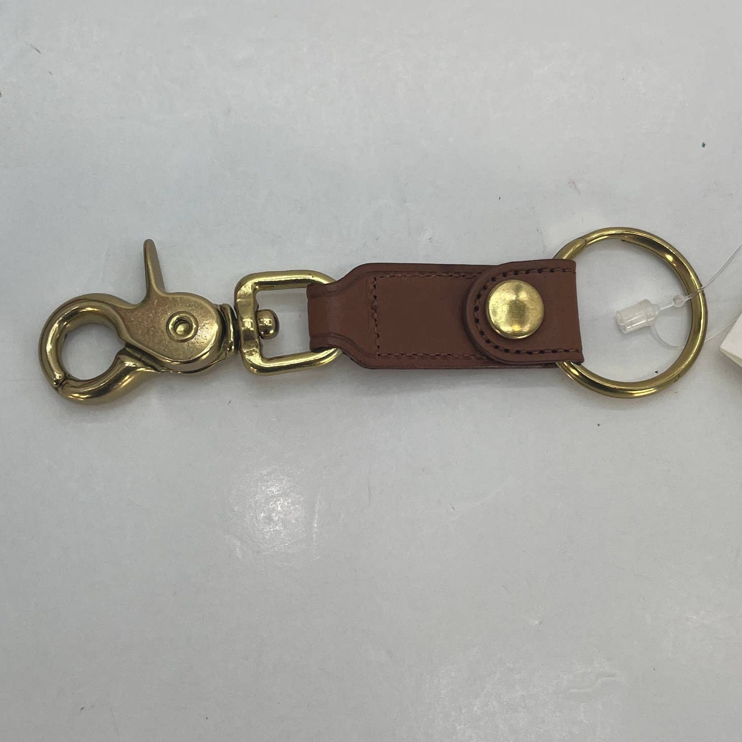 Vintage Coach British Tan Trigger Snap Key Fob 