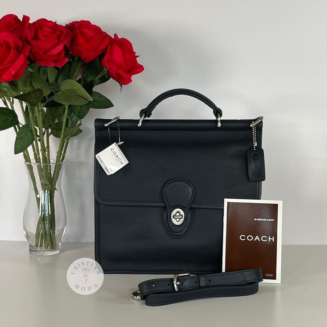 COACH Willis Bag 9870 Navy USA Vintage