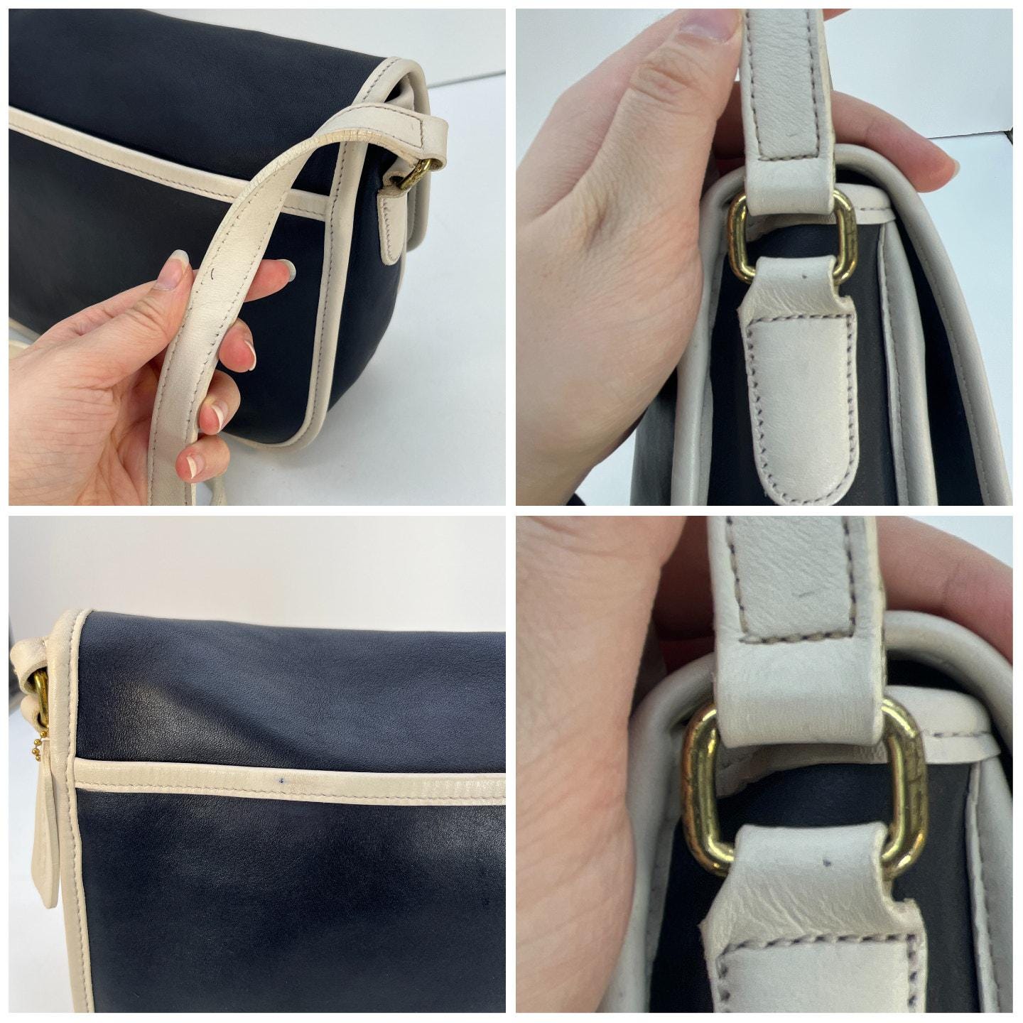 Vintage Coach Spectator City Bag 9667 Navy White Costa Rica Vintage Coach Spectator City Bag 9667 Navy White Costa Rica